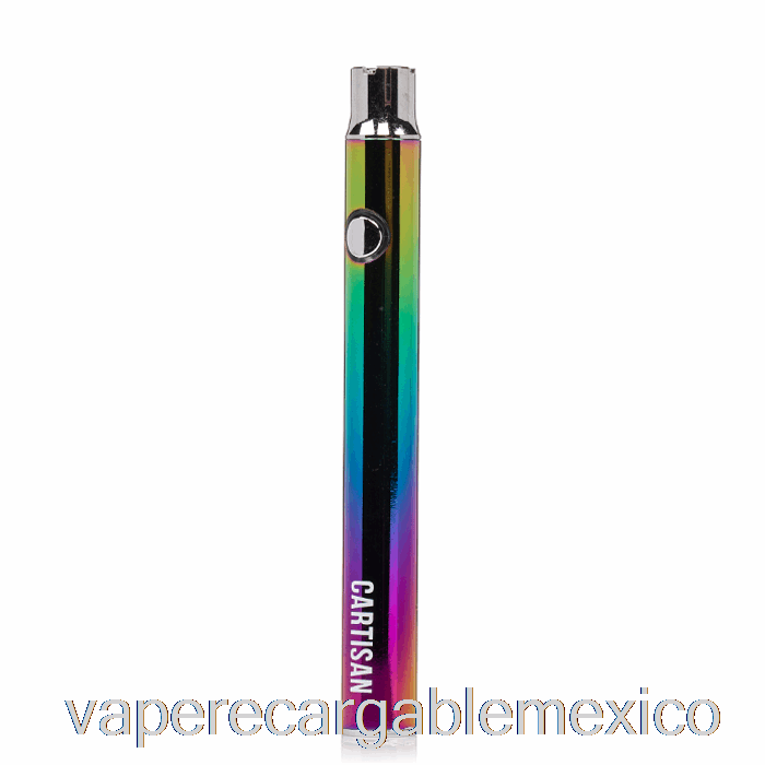 Vape Recargable Botón Carisano Vv 400 510 Batería Arco Iris